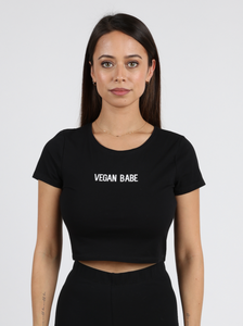 "Vegan Babe" Crop Top